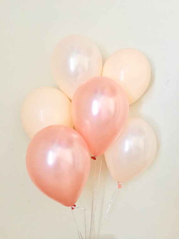 Rose Gold Pearl Peach Blush Latex Etsy