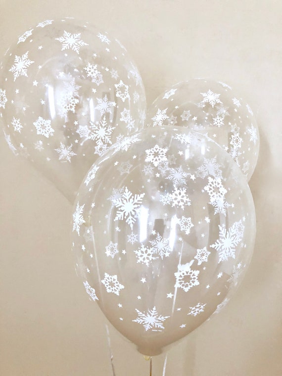 Snowflake Latex Balloon~Winter Onederland Birthday~Winter Wonderland Baby Shower~Winter Wonderland Birthday Girl Decoration~Winter onderland Il_570xn