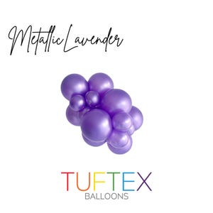Metallic Lavender Tuftex Latex Balloons~Bridal Shower~Baby Shower~Birthday~Wedding~Party Decor~Balloon Garland Premium Latex Balloons