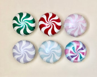 Candy Swirl Balloon~Christmas Decor~Holiday Decor~Holiday Balloon~Christmas Balloon~Candy Balloons~Peppermint Balloon~Candy Land