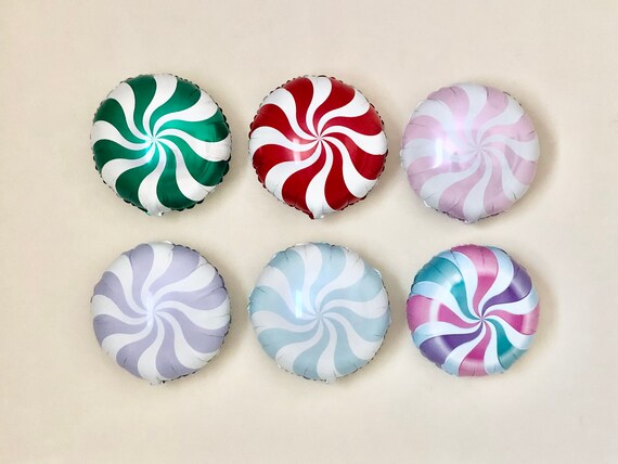 Candy Swirl Balloon~Christmas Decor~Holiday Decor~Holiday Balloon~Christmas Balloon~Candy Balloons~Peppermint Balloon~Candy Land Il_570xn
