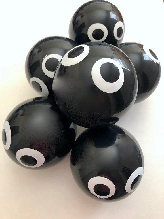 Eyeball 5 inch Latex Balloons~Halloween Balloons~Spooky Eyes~Eyeball Latex Balloons~Eyeball Decorations~Black Eyeball Balloons~Eye Balloons Il_570xn