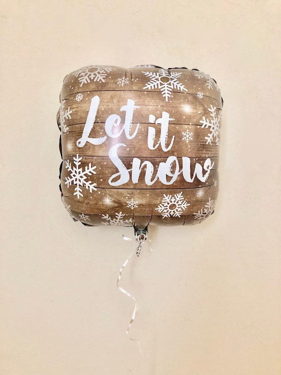 Let It Snow Balloon~Winter Wonderland~Onederland Party Decor~Rustic Wedding~Birthday Balloon~Bridal Shower~Baby Shower~Winter Balloon Il_570xn