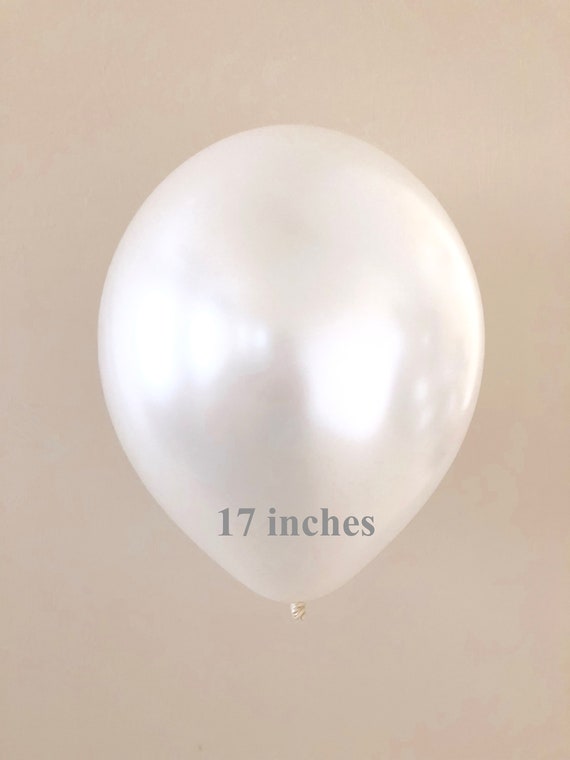 Pearl White 17 inch Latex Balloons Bridal Shower~Baby Shower~Birthday~Wedding~Party Decor~Balloon Garland~White Jumbo Balloon~Pearl White Il_570xn
