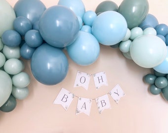 Sage Blue Slate Balloon Garland DIY Kit~Baby Shower~Bridal Shower~Sage~Blue Slate~Sea Glass~Empower Mint~Balloon Arch~Wedding~Gender Reveal