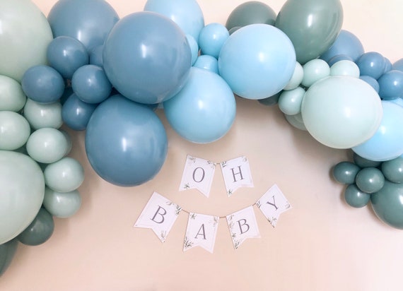 Sage Blue Slate Balloon Garland DIY Kit~Baby Shower~Bridal Shower~Sage~Blue Slate~Sea Glass~Empower Mint~Balloon Arch~Wedding~Gender Reveal Il_570xn