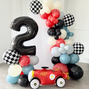 Race Car DIY Balloon Garland Kit~Two Fast Birthday~Race Car Party Decorations~Fast One Birthday~Race Car Birthday~Vintage Car Birthday Party