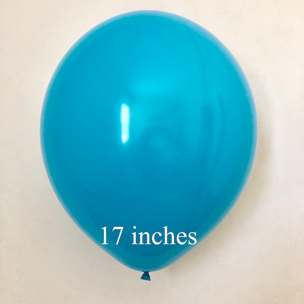 Turquoise 17 inch Latex Balloon~Bridal Shower~Baby Shower~Birthday~Wedding~Party Decor~Balloon Garland~Turquoise Jumbo Balloon~Turquoise