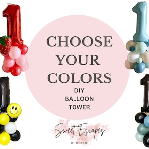 Balloon Tower Custom DIY Balloon Tower Kit~Choose Your Colors~Balloon Column~Wedding~Bridal Shower~Baby Shower~Bachelorette~First Birthday
