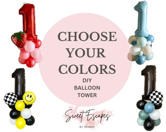 DIY Balloon Tower Kit: Custom Colors for Parties & Events