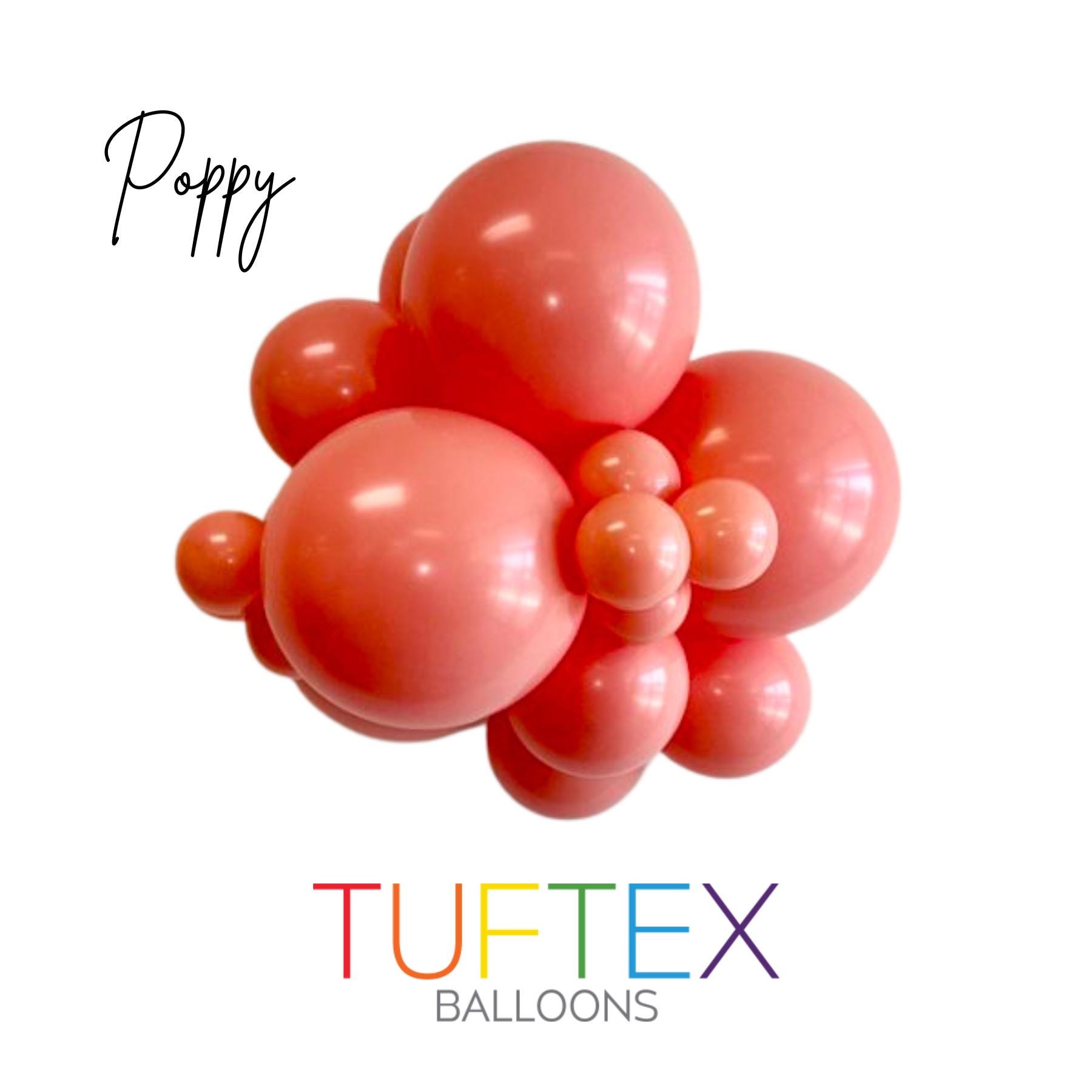 Coral Poppy Latex Balloons: Party Decor, Bridal & Baby Shower - Etsy