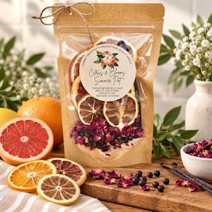 Citrus & Blooms Simmer Pot Kit: Natural Aromatic Home Fragrance