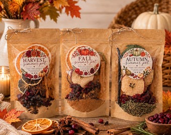Fall Simmer Pot Kit: Natural Home Fragrance - Autumn Potpourri