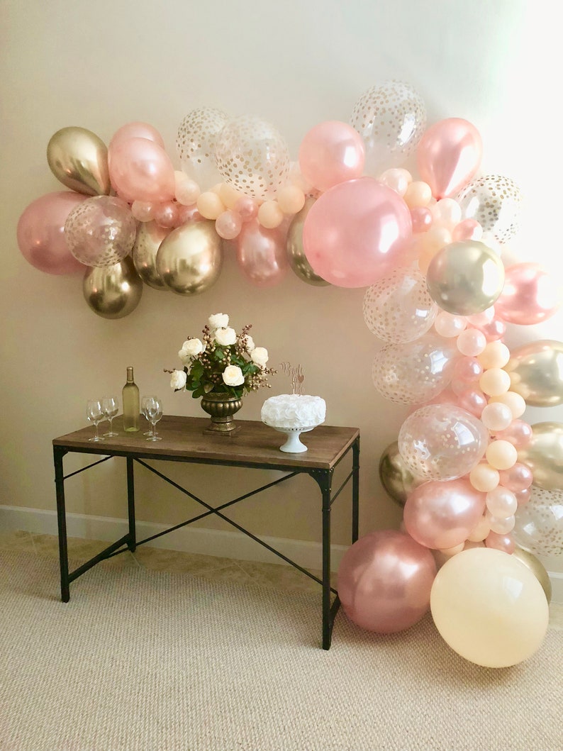 Rose Gold Balloon Garland DIY Kit Rose Gold New Chrome Gold Etsy