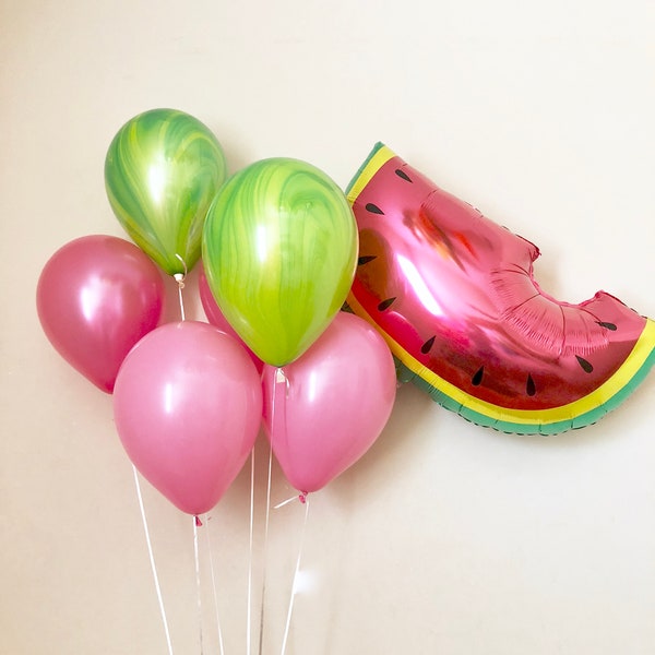 Watermelon Balloon~One In A Melon~Tutti Fruity Ballons~Watermelon Party Decor~First Birthday~Twotti Fruitti Party~One In a Melon Decor~Pink