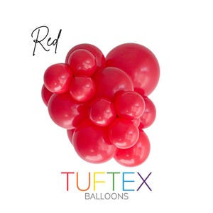 Red Tuftex Latex Balloons~Bridal Shower~Baby Shower~Birthday~Wedding~Party Decor~Balloon Garland Premium Latex Balloons