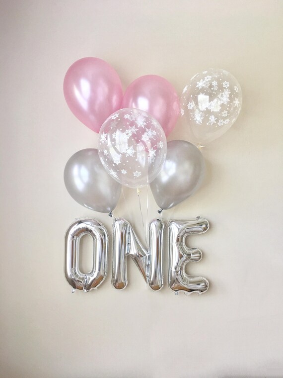 silver one balloon