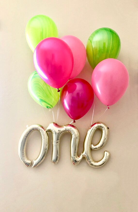 One Script Balloon~One in a Melon~One Balloon~First Birthday~First BirthdayParty~Cake Smash Prop~One in a Melon Party Decor~Watermelon Party Il_570xn