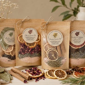 Handcrafted Simmer Pot Kits | Grounding, Protection, Cleansing, & Abundance | Stove top Potpourri | Natural Home Fragrance