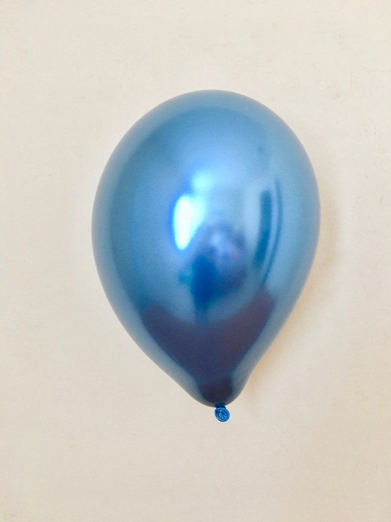 Chrome Blue 11 inch Latex BalloonBlue Bridal ShowerBlue Baby ShowerBlue BirthdayBlue WeddingBlue DecorNew Chrome Balloons image 1