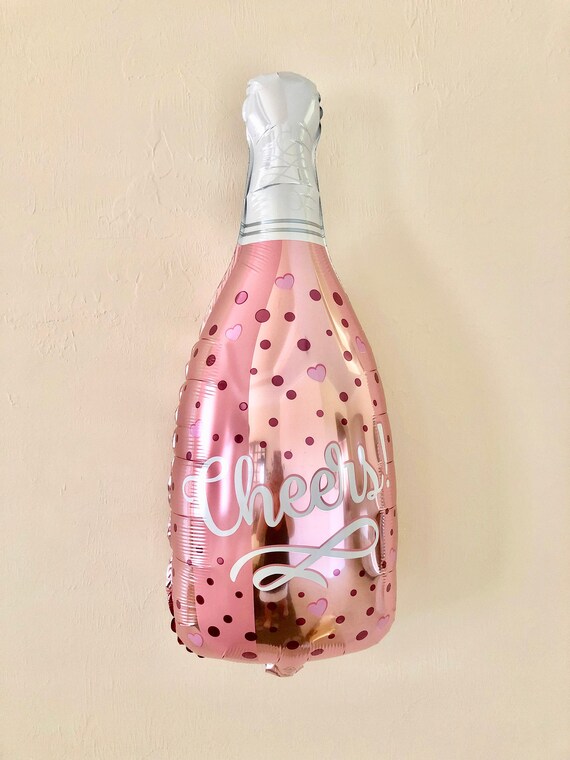 Champagne Bottle Rose Gold Balloon~Bubbly Bar~Pop Fizz Clink~New Years Balloon~Engagement Party~Cheers~Pop The Bubbly~Bachelorette Party Il_570xn