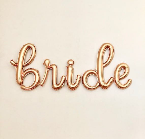 bride letter balloons