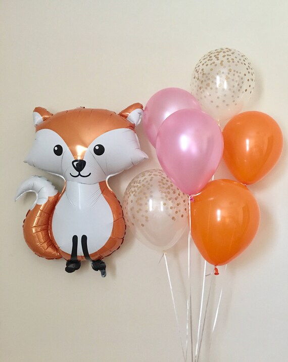 Woodland Animal Fox Jumbo Balloon~Woodland Baby Shower~Woodland Birthday Party~Woodland Animal Party~Woodland Balloons~Forest Friends Il_570xn