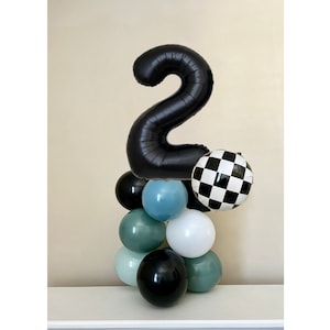 Race Car DIY Balloon Tower Kit~Two Fast Birthday~Race Car Party Decorations~Fast One Birthday~Race Car Birthday~Vintage Car Birthday Party