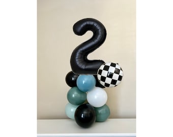 Race Car DIY Balloon Tower Kit~Two Fast Birthday~Race Car Party Decorations~Fast One Birthday~Race Car Birthday~Vintage Car Birthday Party