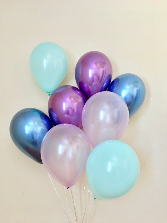 Mermaid Balloons~Under the Sea Party~Chrome Balloon~Blue Purple Mint~Mermaid Birthday~Mermaid Party Decor~Baby Shower~First Birthday~Wedding Il_570xn
