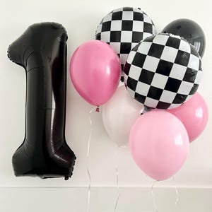 Race Car Balloon Bundle~Two Fast Birthday~Race Car Party Decorations~Fast One Birthday~Race Car Birthday~Vintage Car Birthday~Pink Race Car
