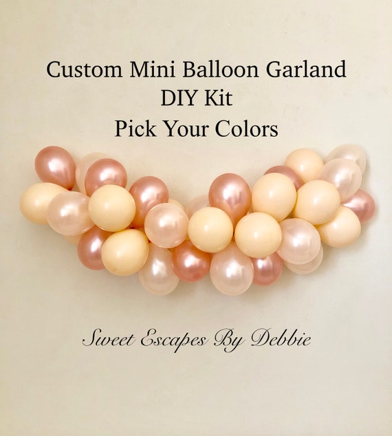 Custom Mini Balloon Garland DIY Kit~Bridal Shower~Birthday~5 inch Balloons~Wedding~Bachelorette~First Birthday~Custom Colors Il_570xn