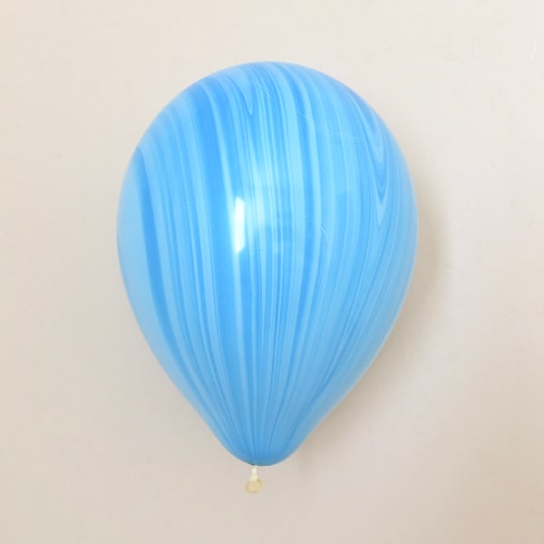 Blue Marble 11 inch Latex Balloon~Blue Bridal Shower~Blue Wedding~Blue Birthday~Blue Marble Party Decor~Agate Balloon~Blue Baby Shower