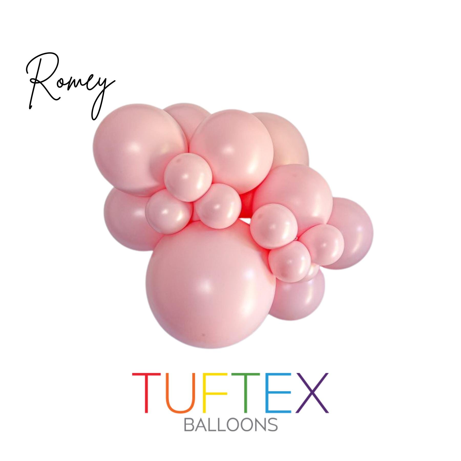 Romey Tuftex Latex Balloons~Bridal Shower~Baby Shower~Birthday~Wedding~Party Decor~Balloon Garland Premium Pink Latex Balloons