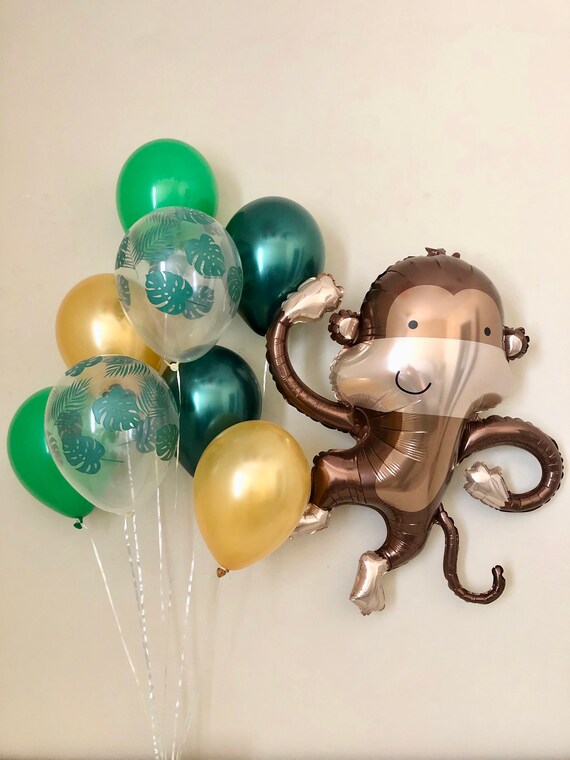 Monkey Balloon~Monkey Baby Shower~Monkey Party Decor~Safari Birthday Party~Jungle Party~Safari Party~Jungle Theme Balloons~Safari Theme Il_570xn