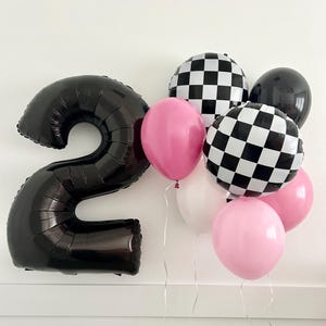 Race Car Balloon Bundle~Two Fast Birthday~Race Car Party Decorations~Fast One Birthday~Race Car Birthday~Vintage Car Birthday~Pink Race Car
