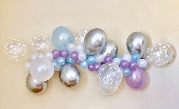 Frozen Snowflake Balloon Garland DIY Kit~Frozen Balloon Garland~Winter Onederland First Birthday Decor~Onederland Party~Onederland Balloons Il_570xn