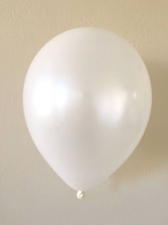 Pearl White 11 inch Latex Balloon~Pearl White Bridal Shower~White Baby Shower~ White Birthday~Pearl White Wedding~Pearl White Party Decor Il_570xn
