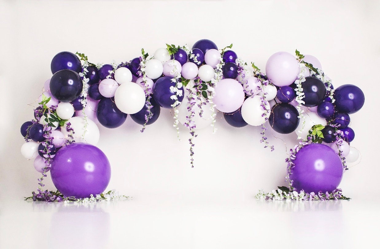 Purple Balloon Garland DIY Kitlilac Balloonswedding Etsy