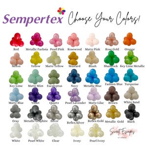 Sempertex Balloons~Ultimate Premium Quality Latex Balloons~5&quot; Latex~11&quot; Latex~Balloon Garland~Balloon Arch~Clusters~Custom Colors