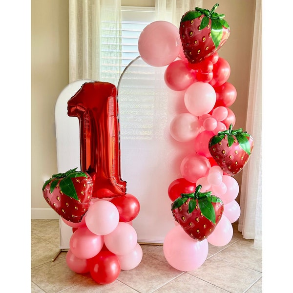 Strawberry Balloon Garland DIY Kit~Berry First Birthday~A Berry Sweet One Birthday~Strawberry Balloon~Berry Balloon Arch~Summer Party