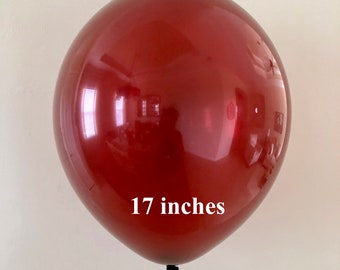 Burgundy 17 inch Latex Balloon~Bridal Shower~Baby Shower~Birthday~Wedding~Party Decor~Balloon Garland~Burgundy Jumbo Balloon~Burgundy Latex