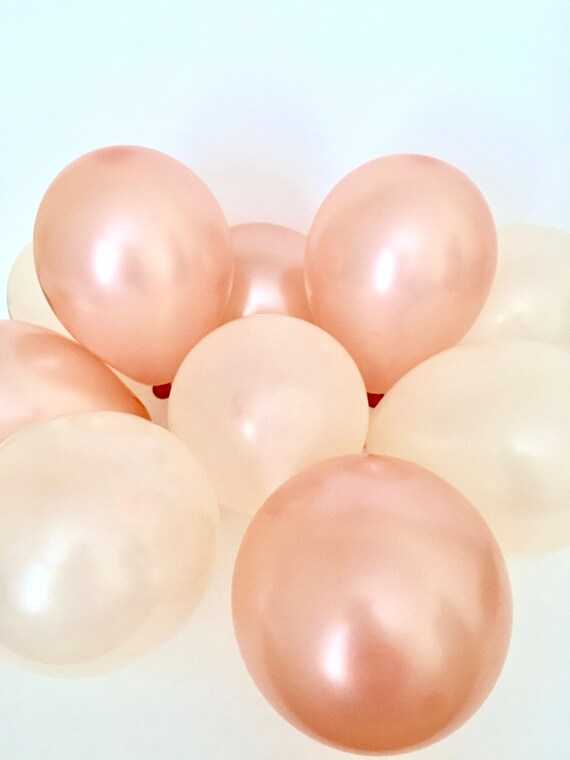 Mini 5 Inch Latex Balloons Rose Gold Peach Bridal Shower Baby