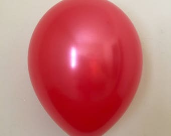 Pearl Red 11 inch Latex Balloon~Red Bridal Shower~Red Baby Shower~Red Birthday~Red Wedding~Red Party Decor~Valentine Balloon~Love Balloon