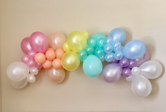 Rainbow Balloon Garland DIY Kitunicorn Party Balloonsrainbow