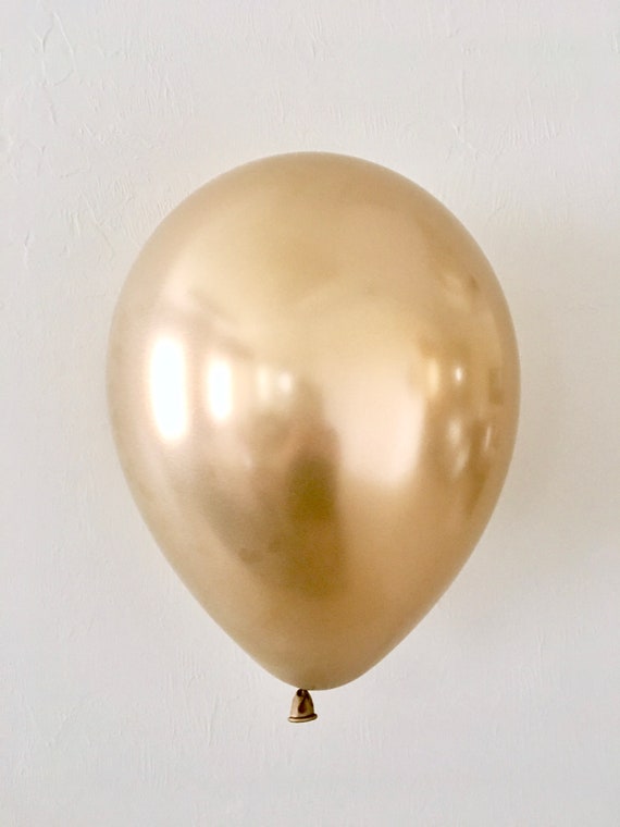 Chrome Gold 11 inch Latex Balloon~Gold Bridal Shower~Gold Baby Shower~Gold Birthday~ Gold Wedding~Gold Decor~New Chrome Balloon Il_570xn