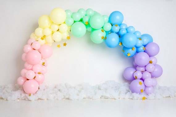 Unicorn Balloon Garland - Pastel Rainbow DIY Kit (5 Ft to 25 Ft), Includes  EVERYTHING that you will need for assembly - All Events Prints & Party Decor