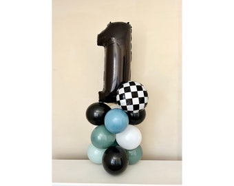 Race Car DIY Balloon Tower Kit~Two Fast Birthday~Race Car Party Decorations~Fast One Birthday~Race Car Birthday~Vintage Car Birthday Party