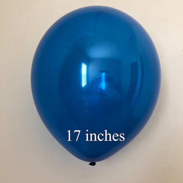 Sapphire Blue 17 inch Latex Balloon~Bridal Shower~Baby Shower~Birthday~Wedding~Party Decor~Balloon Garland~Blue Jumbo Balloon~Blue Latex