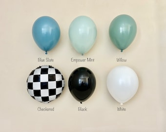 Race Car Balloons~Two Fast Birthday~Race Car Party Decorations~Fast One Birthday~Race Car Birthday~Vintage Car Birthday Party~Checker